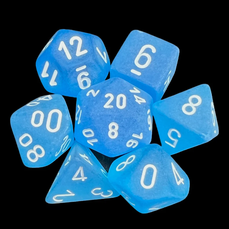 Frosted Caribbean Blue & White full set photo 1