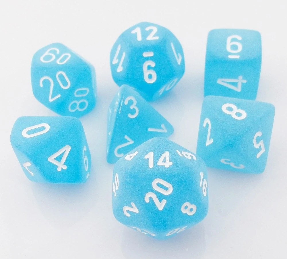Frosted Caribbean Blue & White full set photo 2