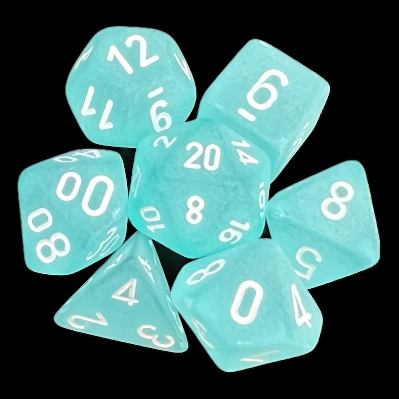 Frosted Teal & White full set photo 1
