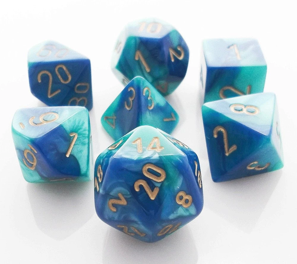 Gemini Blue-Teal & Gold full set photo 1