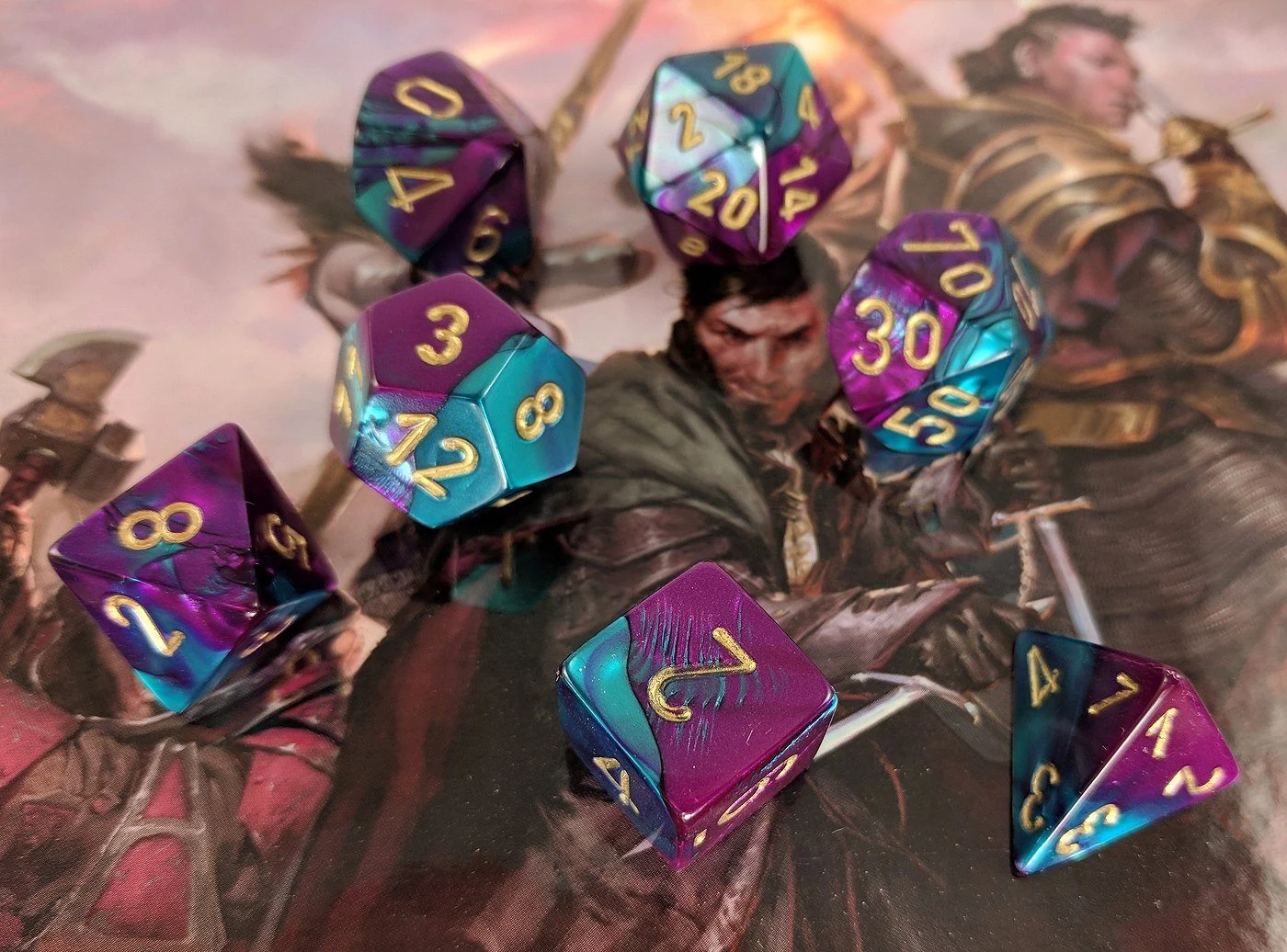 Gemini Purple-Teal & Gold full set photo 2