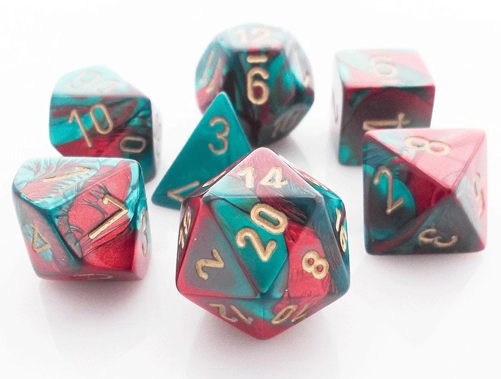 Gemini Red-Teal & Gold full set photo 1