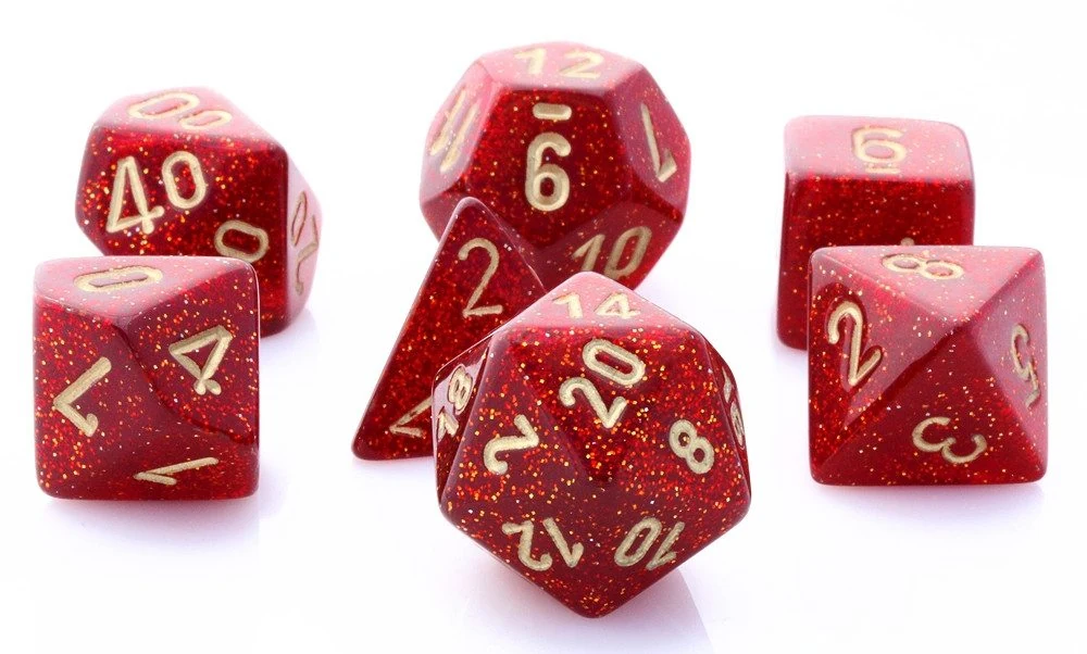 Glitter Ruby Red & Gold full set photo 1