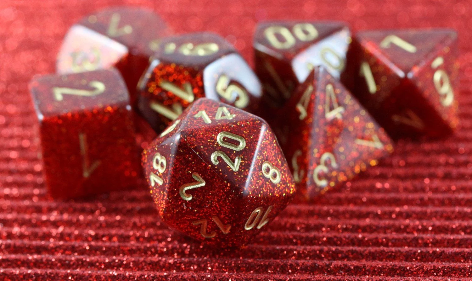 Glitter Ruby Red & Gold full set photo 2