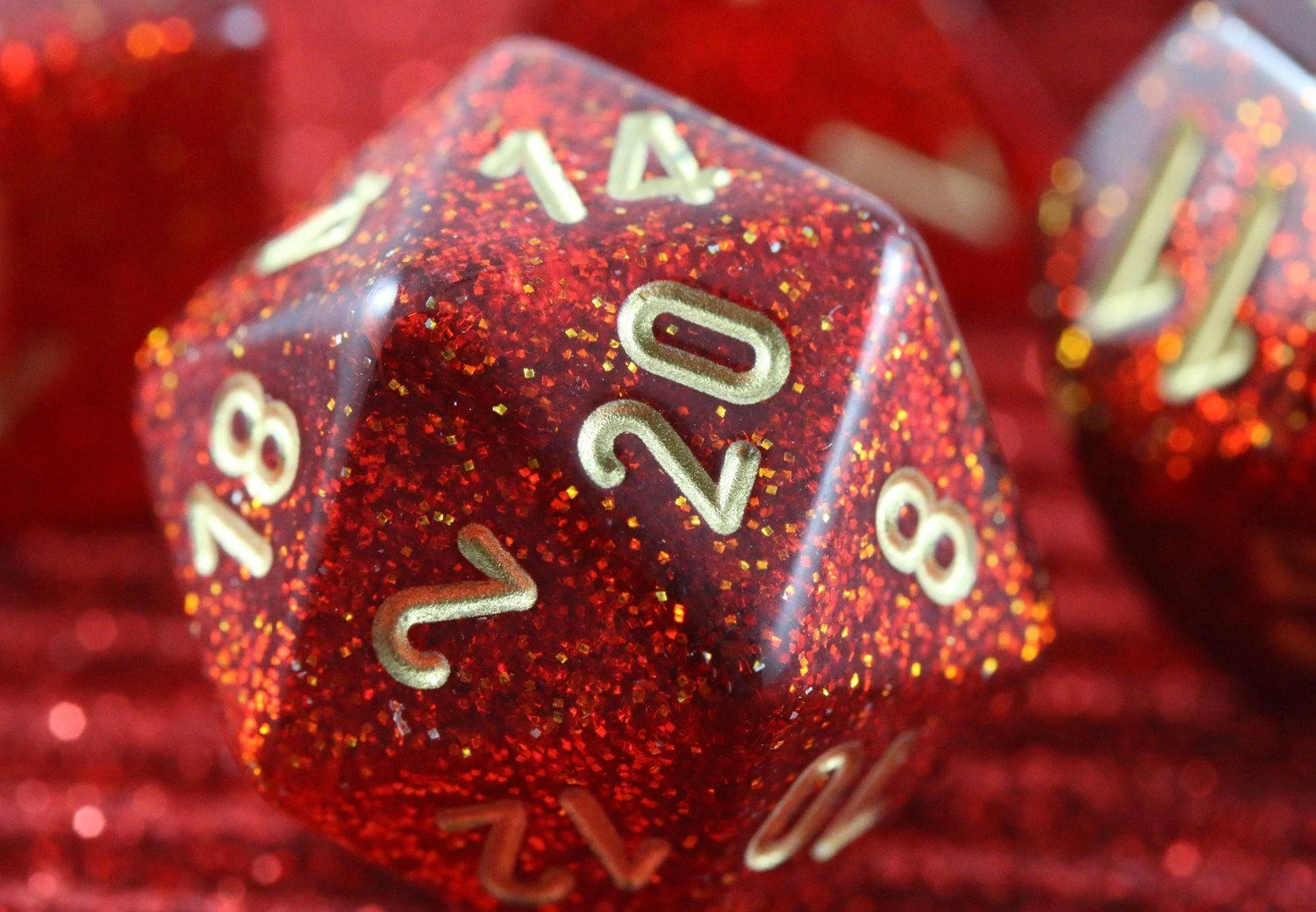 Glitter Ruby Red & Gold full set photo 3