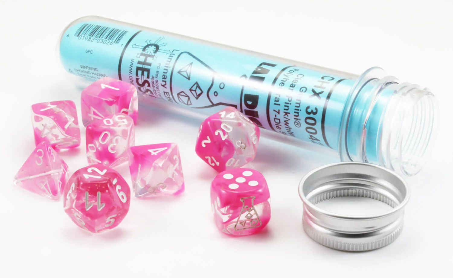 Lab Gemini Clear-Pink & White full set photo 3