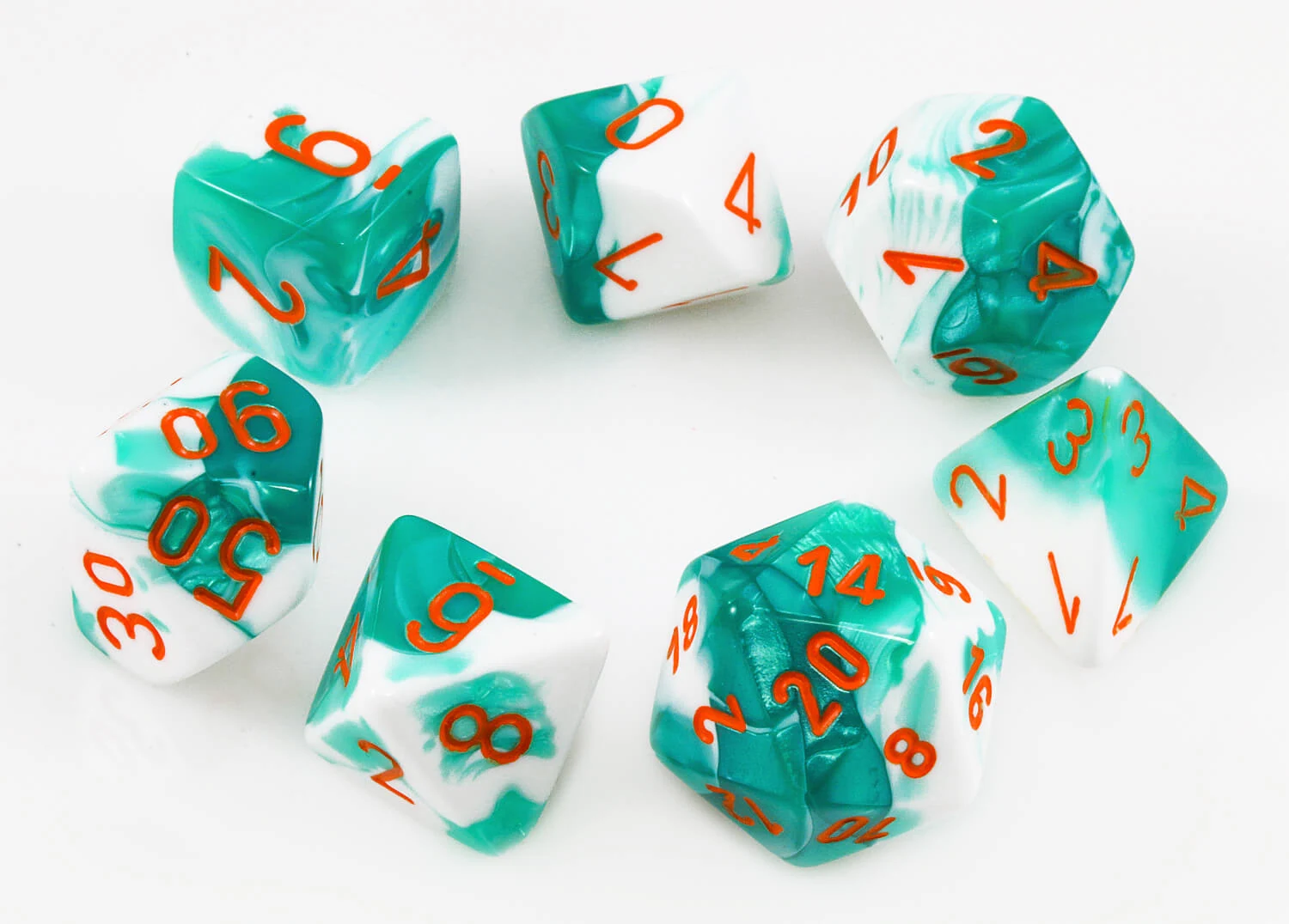 Lab Gemini Mint Green-White & Orange full set photo 1