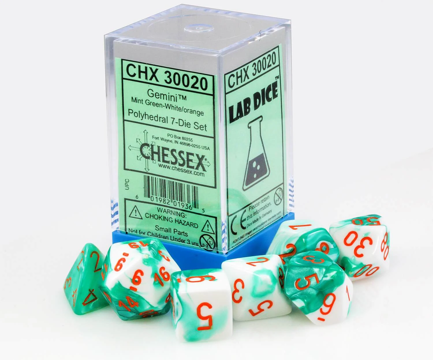 Lab Gemini Mint Green-White & Orange full set photo 2