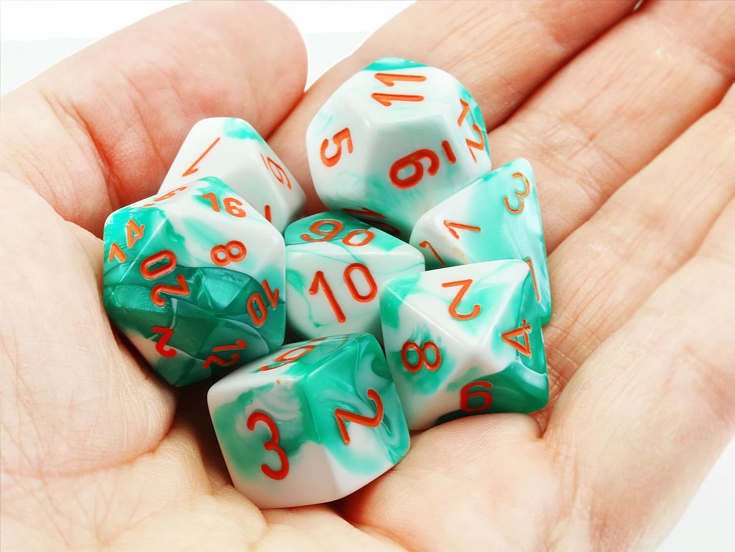 Lab Gemini Mint Green-White & Orange full set photo 3