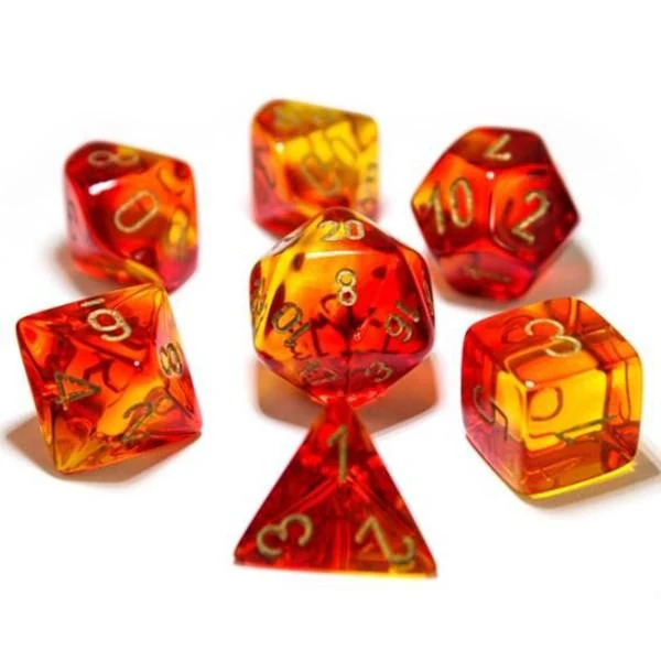 Lab Gemini Red-Yellow Translucent & Gold full set photo 3
