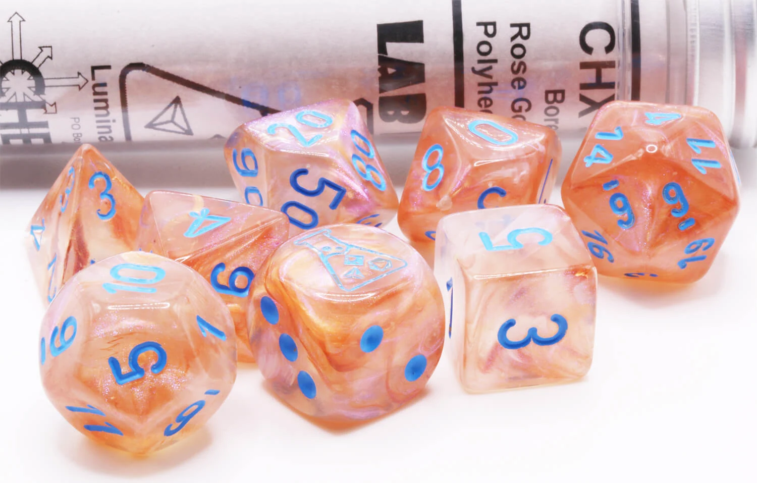Lab Rose Gold & Light Blue full set photo 1