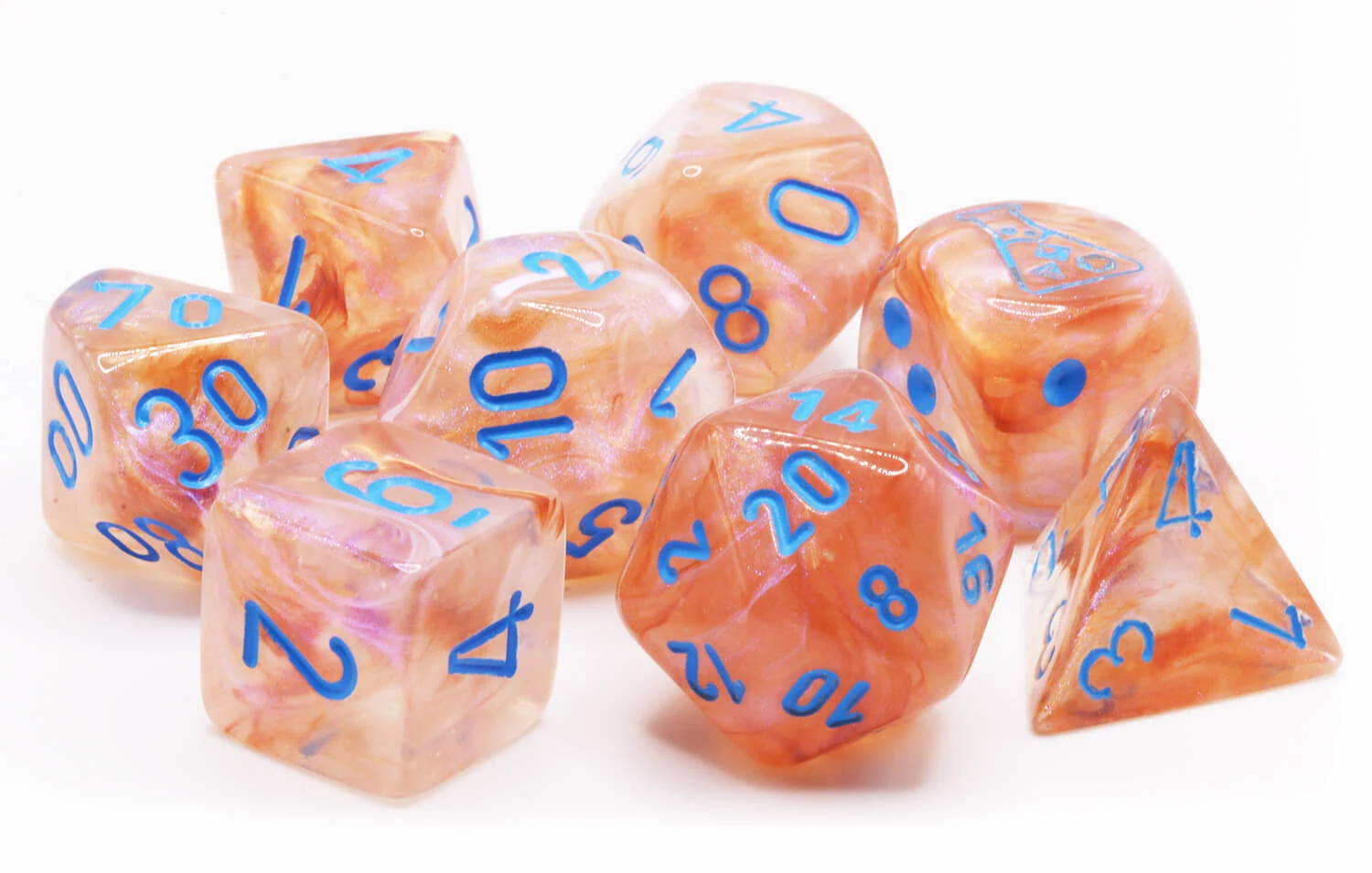 Lab Rose Gold & Light Blue full set photo 2