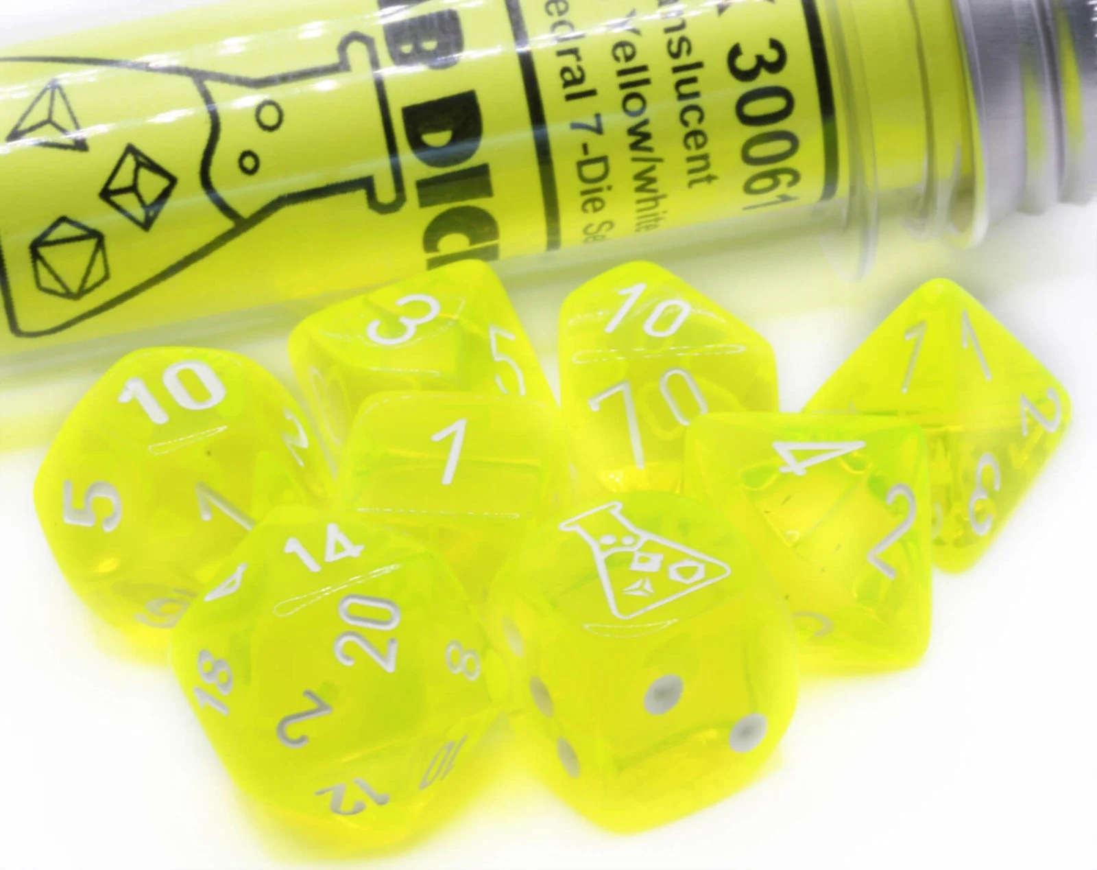 Lab Translucent Neon Yellow & White full set photo 1