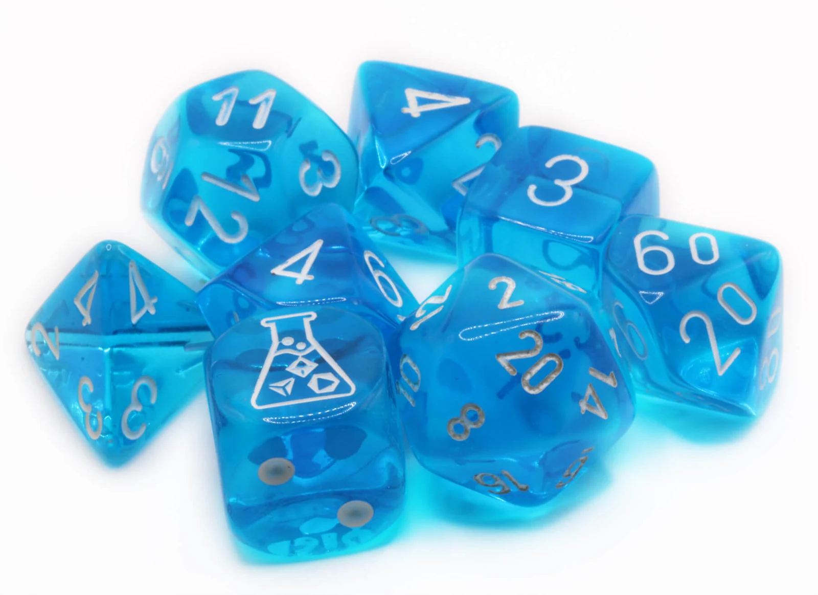 Lab Translucent Tropical Blue & White full set photo 2