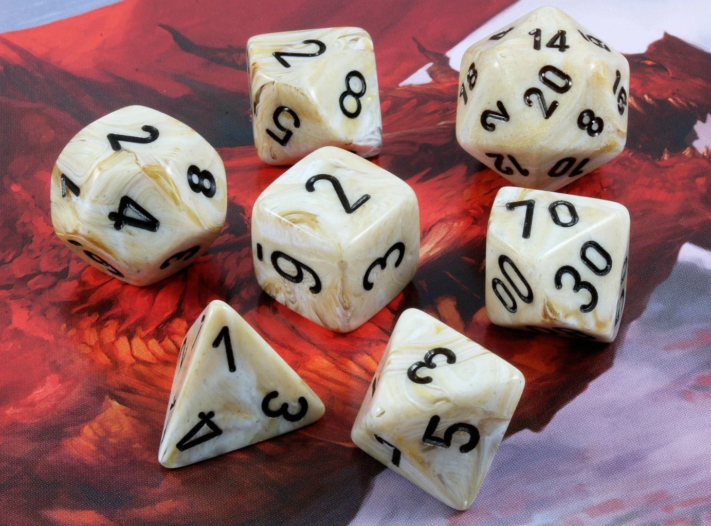 Marble Ivory & Black full set photo 3