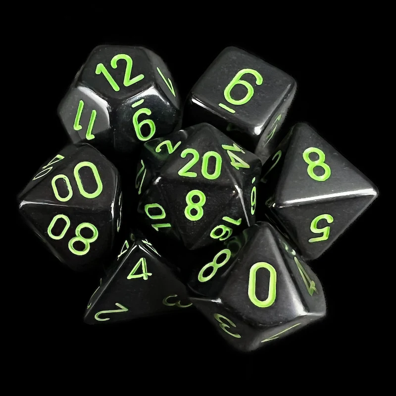 Opaque Black & Green full set photo 1