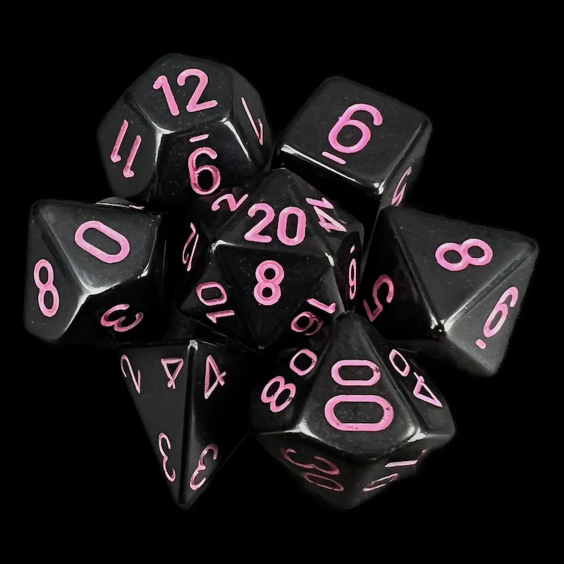 Opaque Black & Pink full set photo 1