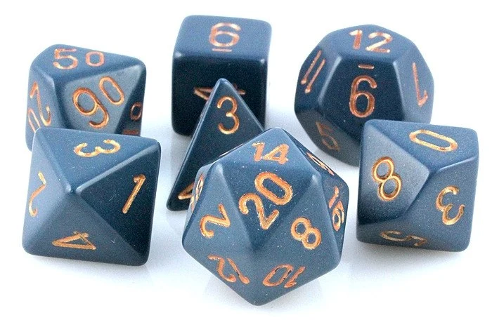 Opaque Dusty Blue & Gold full set photo 2