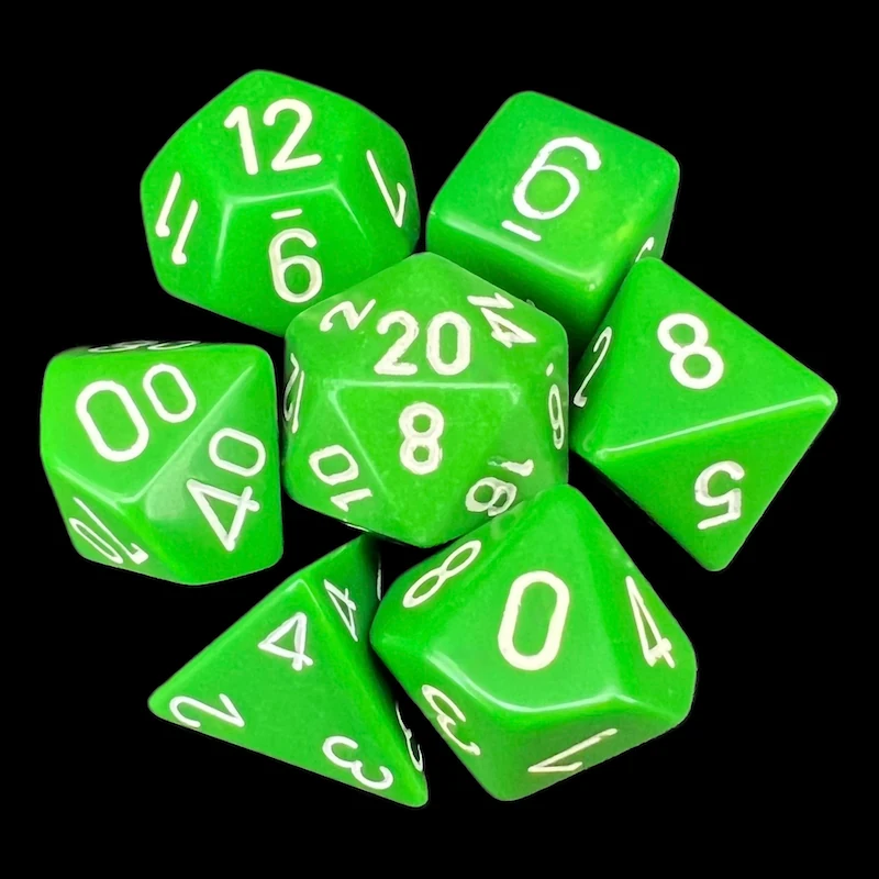 Opaque Green & White full set photo 1