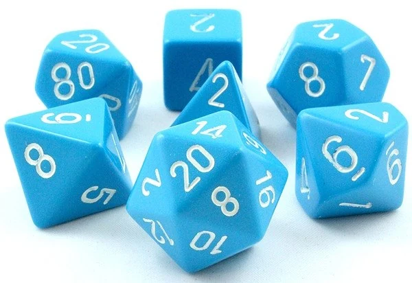 Opaque Light Blue & White full set photo 2