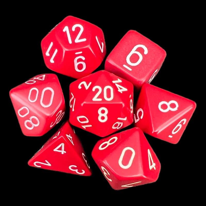 Opaque Red & White full set photo 1