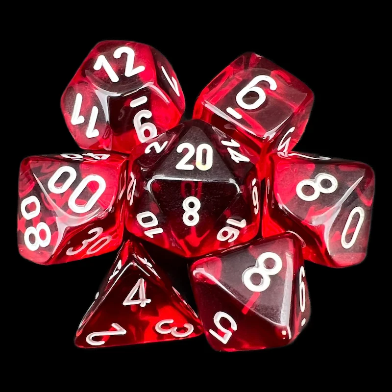 Translucent Red & White full set photo 1