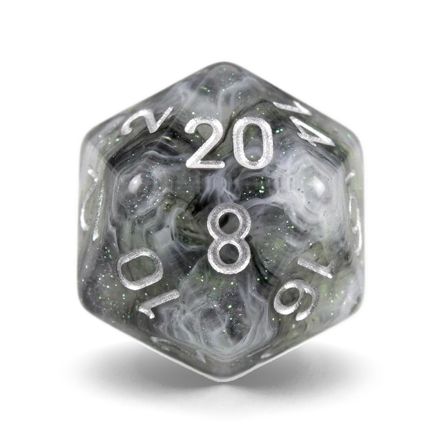 Borealis Light Smoke & Silver d20