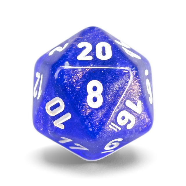 Borealis Purple & White d20