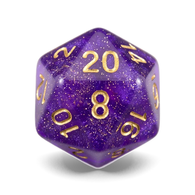 Borealis Royal Purple & Gold d20