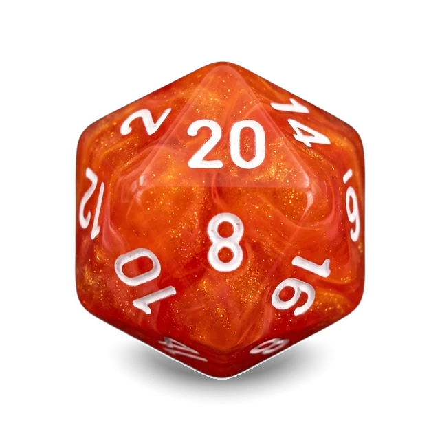 Festive Dahlia & White d20