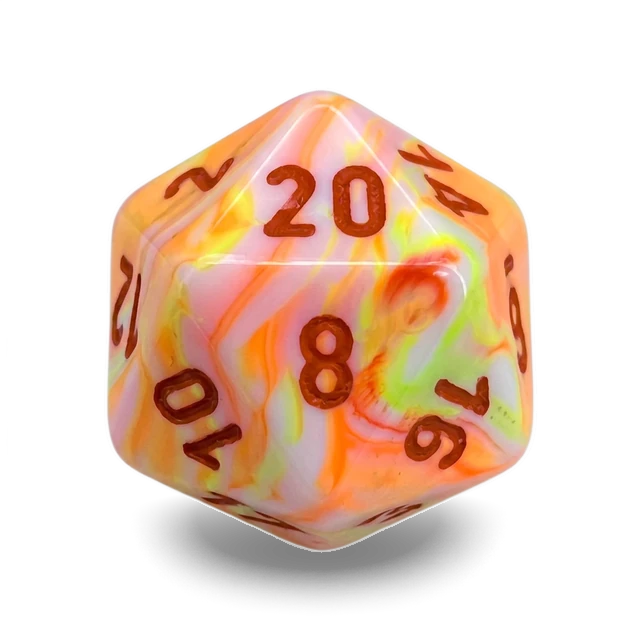 Festive Sunburst & Red d20