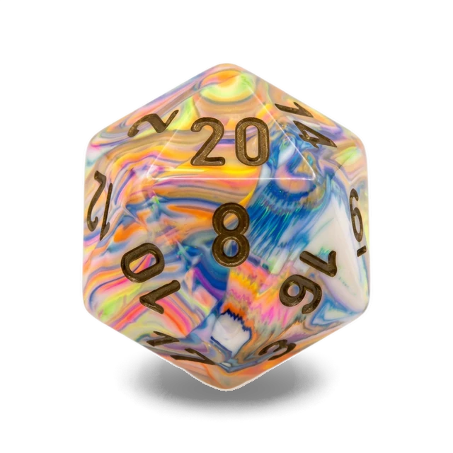 Festive Vibrant & Brown d20