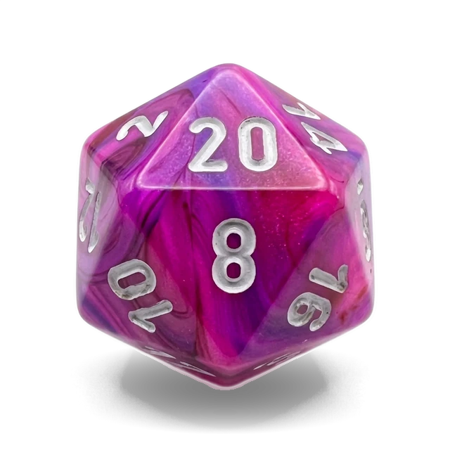 Festive Violet & White d20