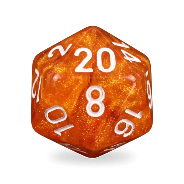 Lab Borealis Blood Orange & White d20