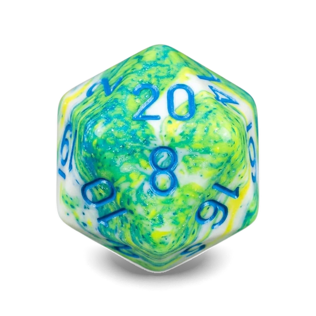 Lab Festive Garden & Blue d20, studio image