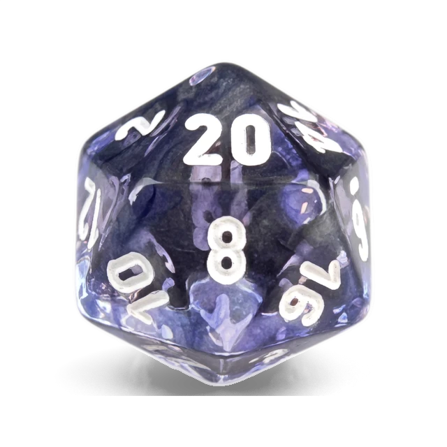 Nebula Black & White d20
