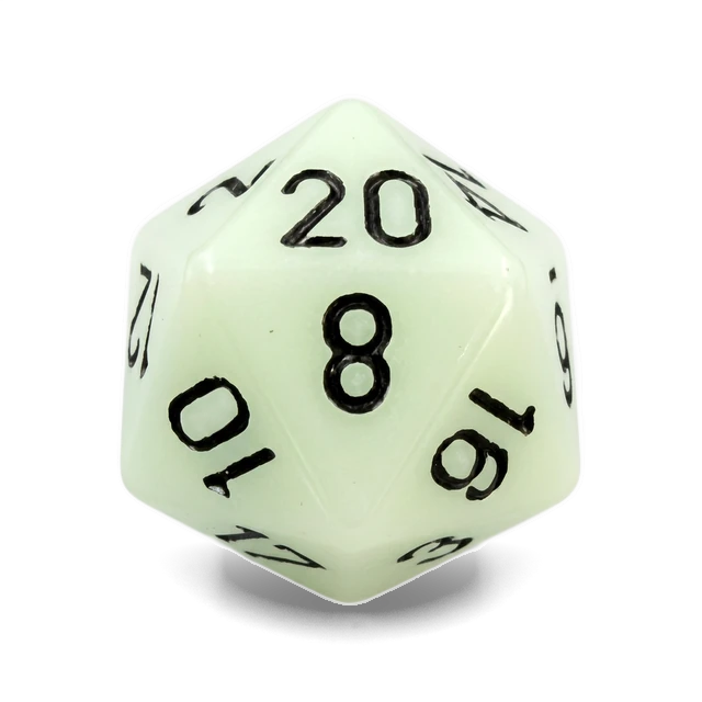 Opaque Pastel Green & Black d20