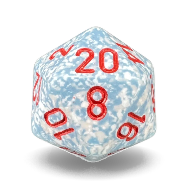 Speckled Air d20, studio image