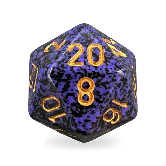 Speckled Golden Cobalt d20