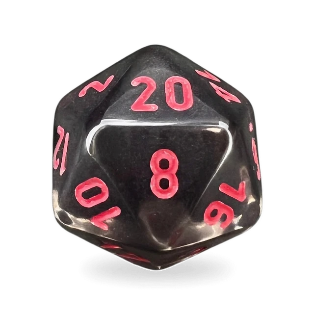 Translucent Smoke & Red d20
