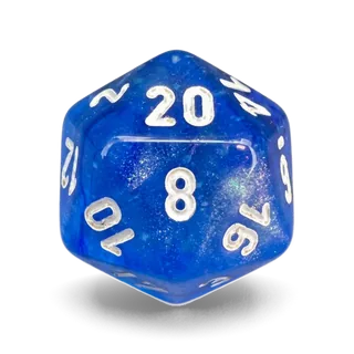 Chessex Borealis Sky Blue & White D20 die