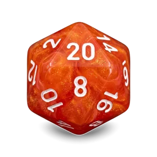 Chessex Festive Dahlia & White D20 die