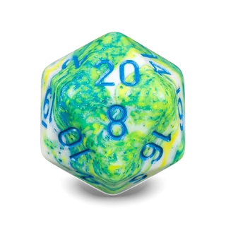 Chessex Lab Festive Garden & Blue D20 die