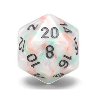 Chessex Lab Sea Shell & Black D20 die