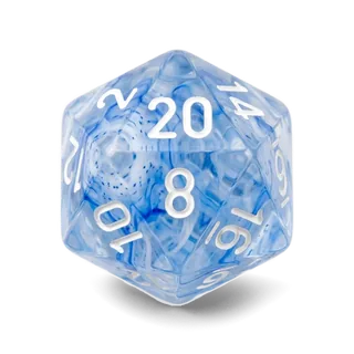 Chessex Nebula Blue & White D20 die