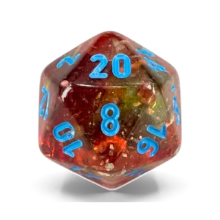 Chessex Nebula Primary & Blue D20 die