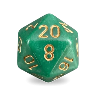 Chessex Opaque Dusty Green & Copper D20 die