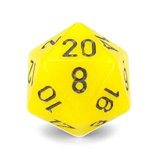 Chessex Opaque Yellow & Black D20 die