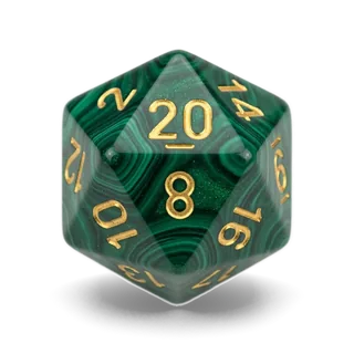 Chessex Scarab Jade Green & Gold D20 die