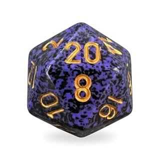 Chessex Speckled Golden Cobalt D20 die